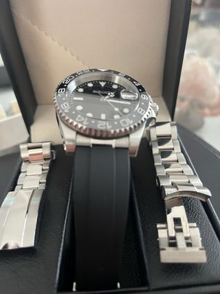 Reloj Seiko Automático Negro/Plata