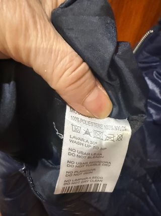 Plumífero reversible azul