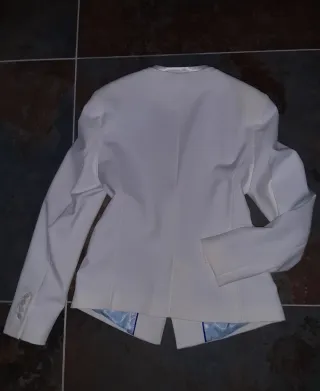 Blazer Americana Blanca Talla M. Zara