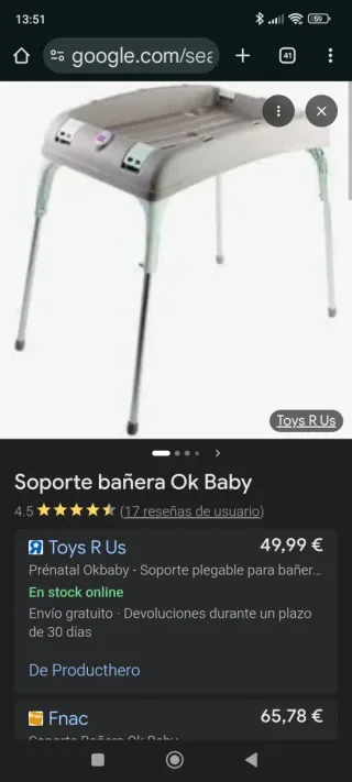 Bañera OkBaby + soporte incluido para bebe / niño