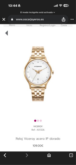 Reloj Viceroy Dorado y Plateado