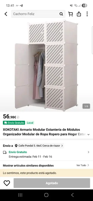 Armario modular Shein plástico blanco