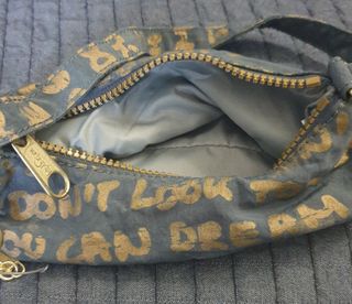 Pochette Kipling vintage grigio/oro