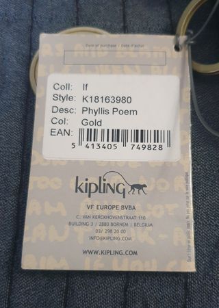 Pochette Kipling vintage grigio/oro