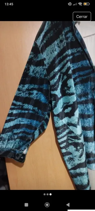 Camisón estampado animal print azul