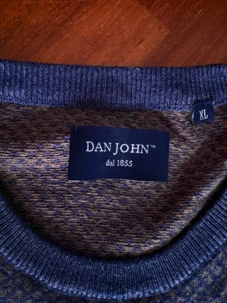 Maglione Dan John Uomo Blu Taglia XL Leggero