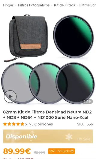 Filtros K&F Concept ND 82mm