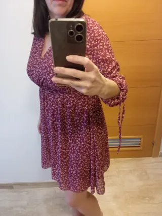 Vestido estampado flores talla L