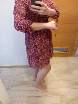 Vestido estampado flores talla L