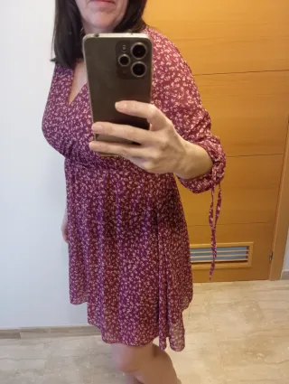 Vestido estampado flores talla L