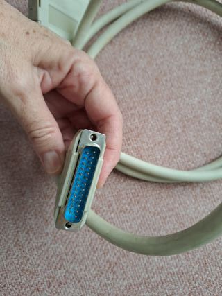 Cable de datos DB25 para impresora de 2 m