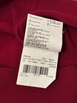 Jersey Burberry London Clásico Rojo Talla 6