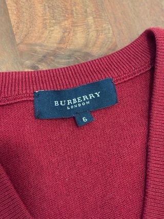 Jersey Burberry London Clásico Rojo Talla 6