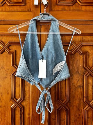 Chaleco Top Denim Zara Talla Única