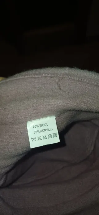 Sombrero rosa 70% lana con lazo