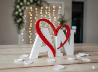 Letras Coração Dia S. Valentim