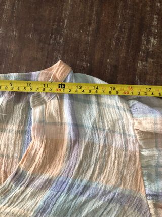 Blusa Auka lino pastel mangas abullonadas