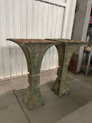 pareja copas Bronce Oriental 45x75