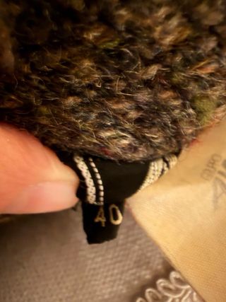 Cappotto lana con inserto pelle taglia unica