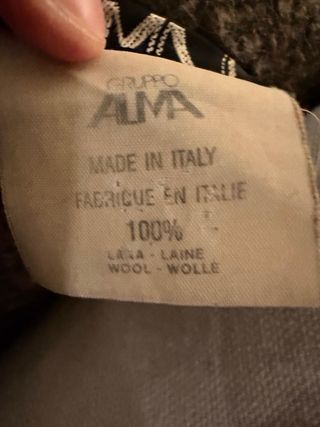 Cappotto lana con inserto pelle taglia unica