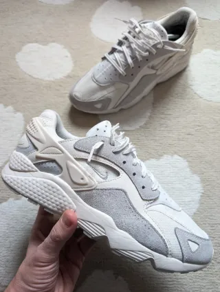 Zapatillas Nike Air Huarache Runner Blancas/Plata