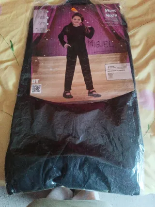 Mono Negro Infantil Talla 6-8