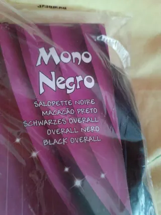 Mono Negro Infantil Talla 6-8