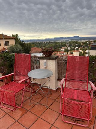 Dos Sillas de jardín regulables rojas
