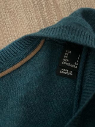 Jersey Hombre cuello pico Pedro del Hierro verde