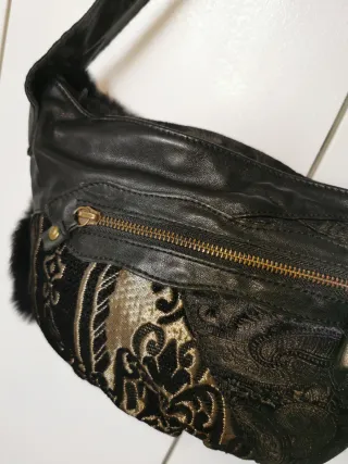 Bolso Adolfo Dominguez Negro Multicolor