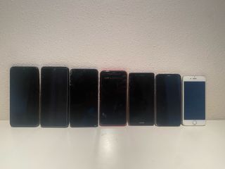 Lote 7 móviles iPhone, Samsung, Huawei y Xiaomi