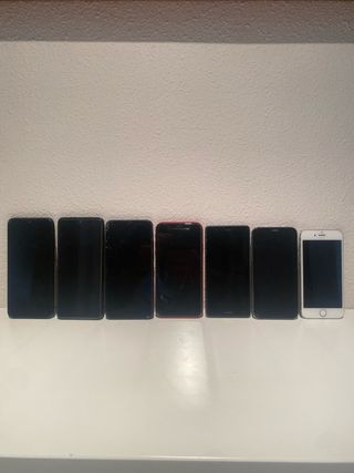 Lote 7 móviles iPhone, Samsung, Huawei y Xiaomi