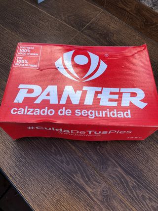 Zapatos de Seguridad Panter Grises y Rojos