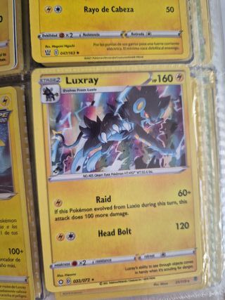 Evolución Shinx Luxio Luxray Cartas Pokémon