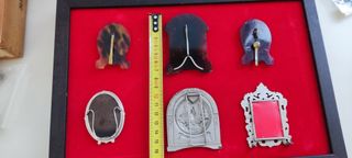 Lote 6 medallas de pie religiosas