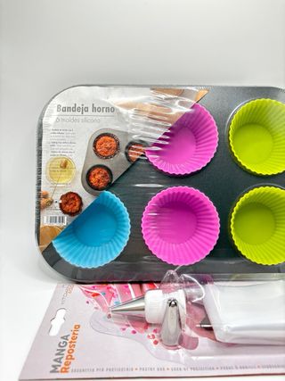 Bandeja Horno Moldes Silicona + Manga Pastelera