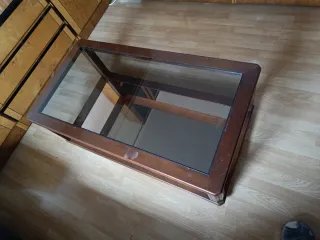 Mesa de centro madera y cristal