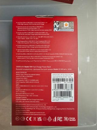 (Precintada) Power Bank Xiaomi 20000mAh 18W rapida