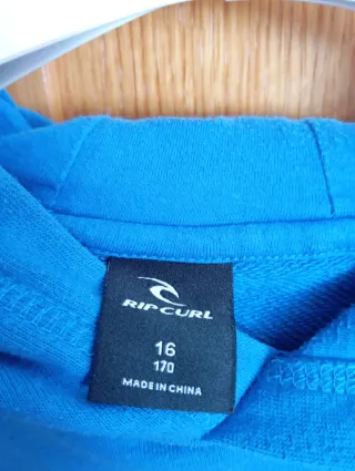 Sudadera de chico Azul Rip Curl. Talla 16