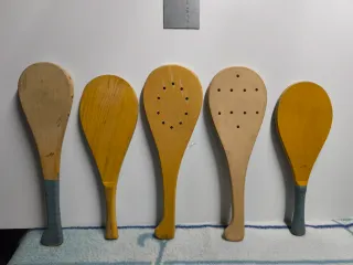 Palas de frontón vintage madera