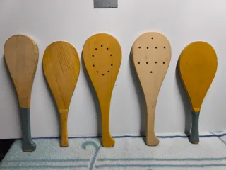 Palas de frontón vintage madera