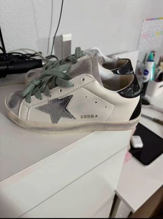Golden Goose Bambas Plata y Blanco
