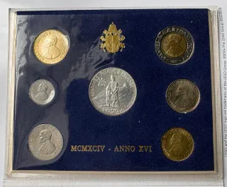 Set 7 Monete Vaticano Anno XVI 1994