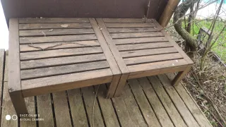 Conjunto de muebles de jardín de madera