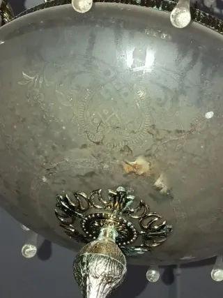 Lámparas de cristal y metal