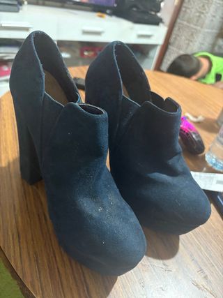 Tacones azul de plataforma