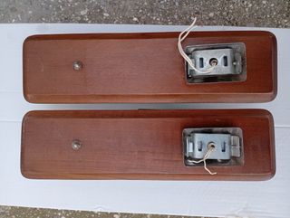 Applique legno e vetro