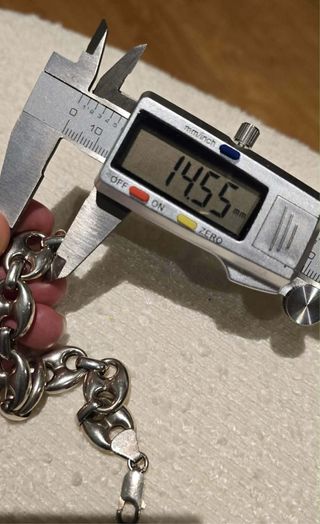 Pulsera de plata de ley de calabrotes