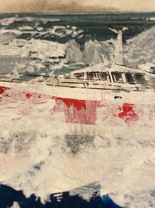 Cuadro Original Marina - Barco en el Mar