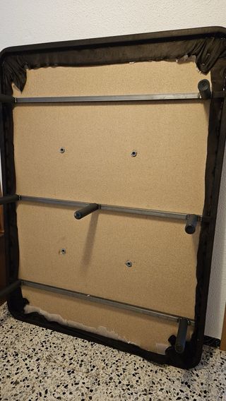 Somier tapizado marrón